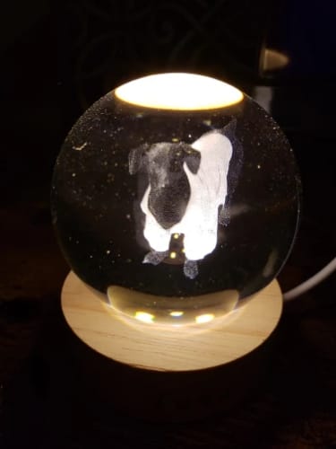 Customer photo review of Esfera de Cristal Personalizable