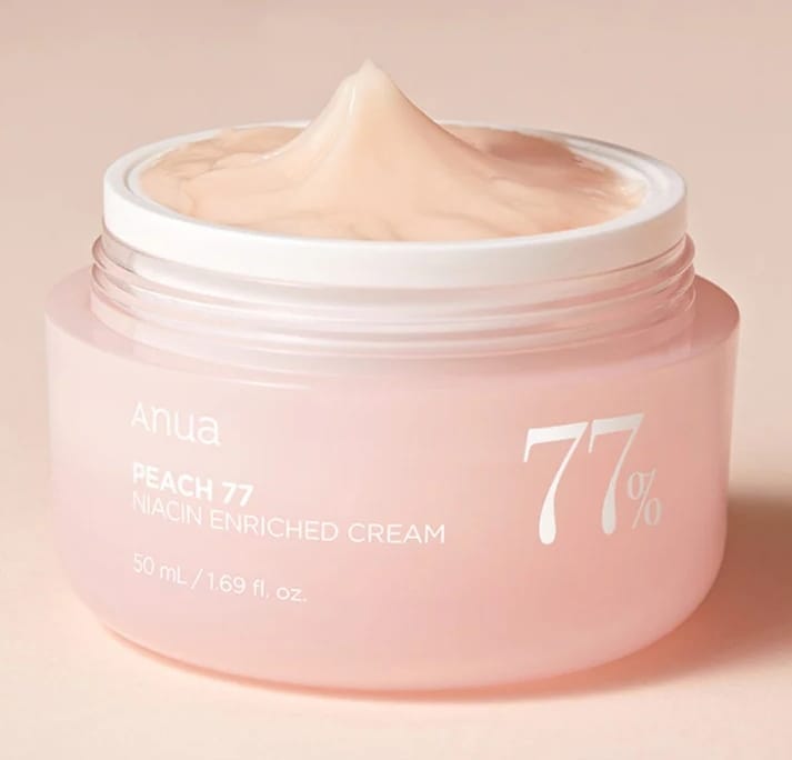 Customer photo review of Ādu mīkstinošs krēms sejai ar persiku ekstraktu un niacinamīdu Anua Peach 77 Niacin Enriched Cream