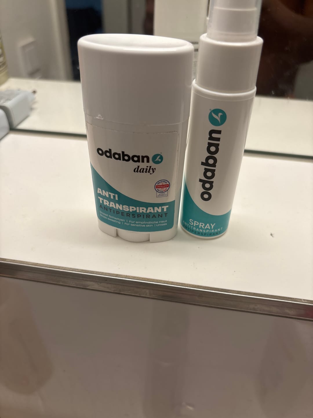Customer photo review of odaban® Antitranspirant Set - Spray + Deo Stick