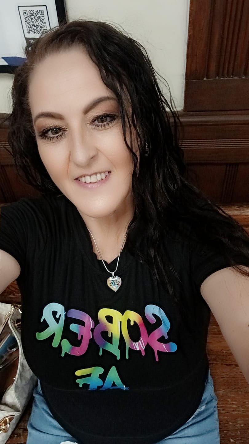 Customer photo review of Sobriety Gift | Sober Since Heart Necklace with Personalized Date