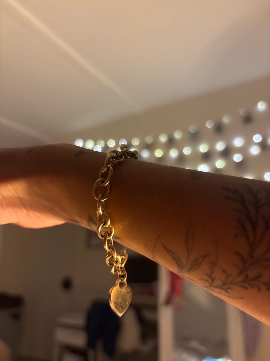 Customer photo review of Classic Chunky Engravable Heart Bracelet