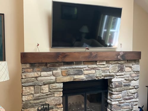 Customer photo review of Rustic Mantels