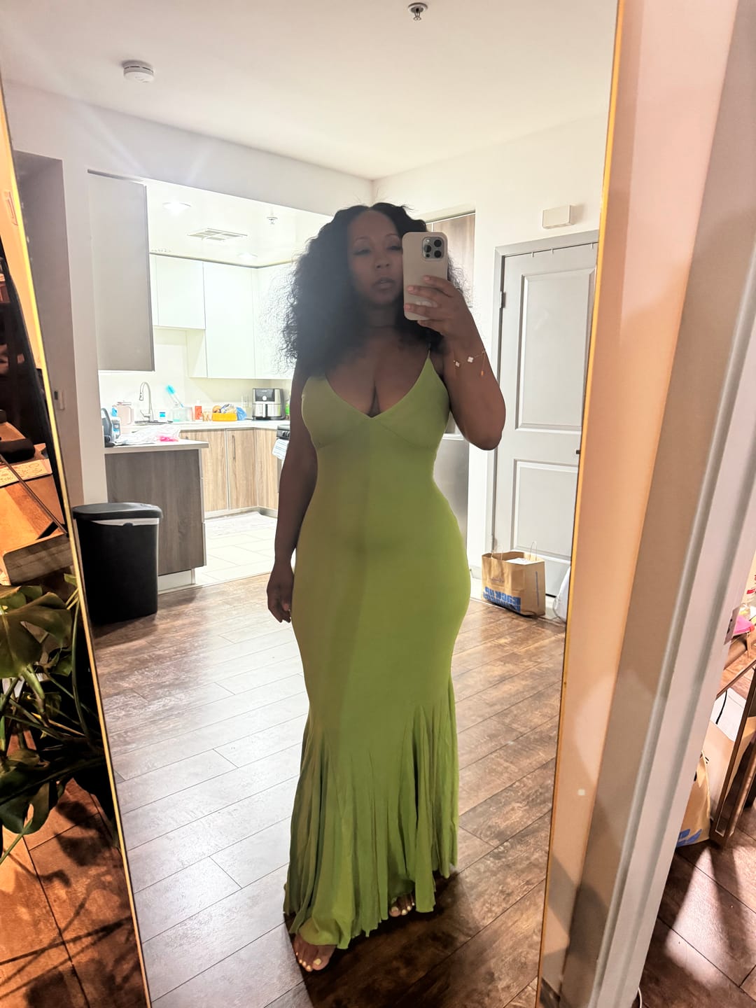 Customer photo review of The House Gown-Kiwi