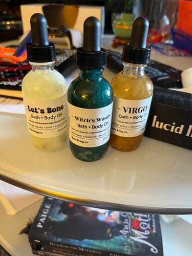 Customer photo review of Witch's Woods Bath & Body Oil