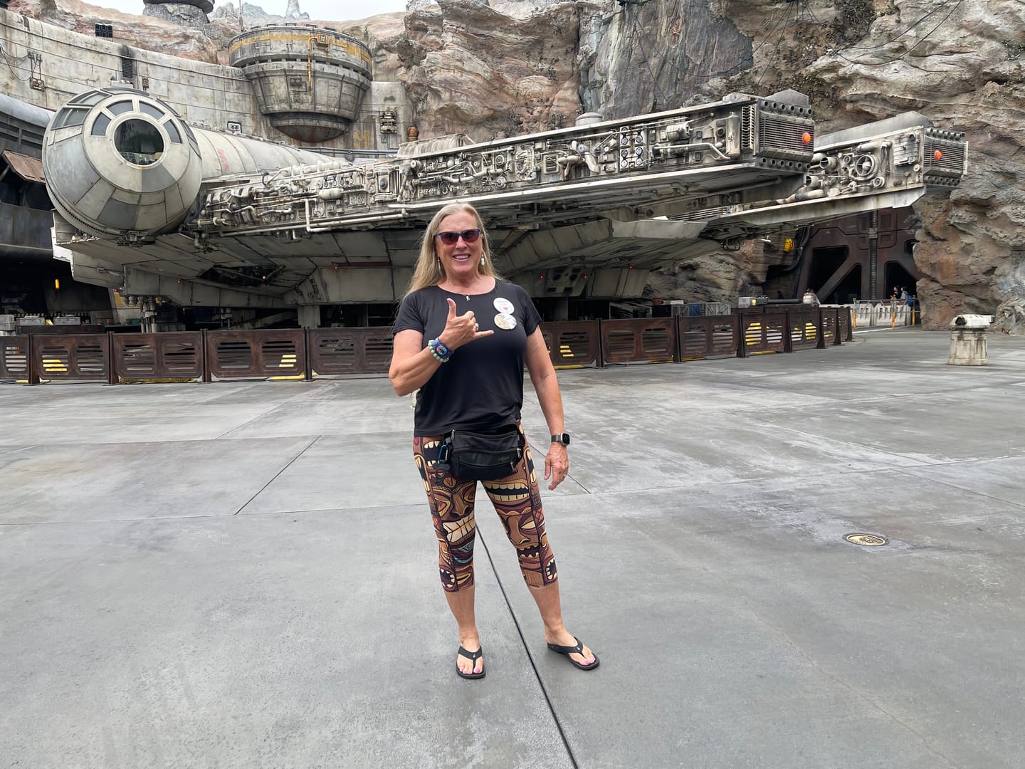 Customer photo review of Hawaiian Tiki Masks Capris