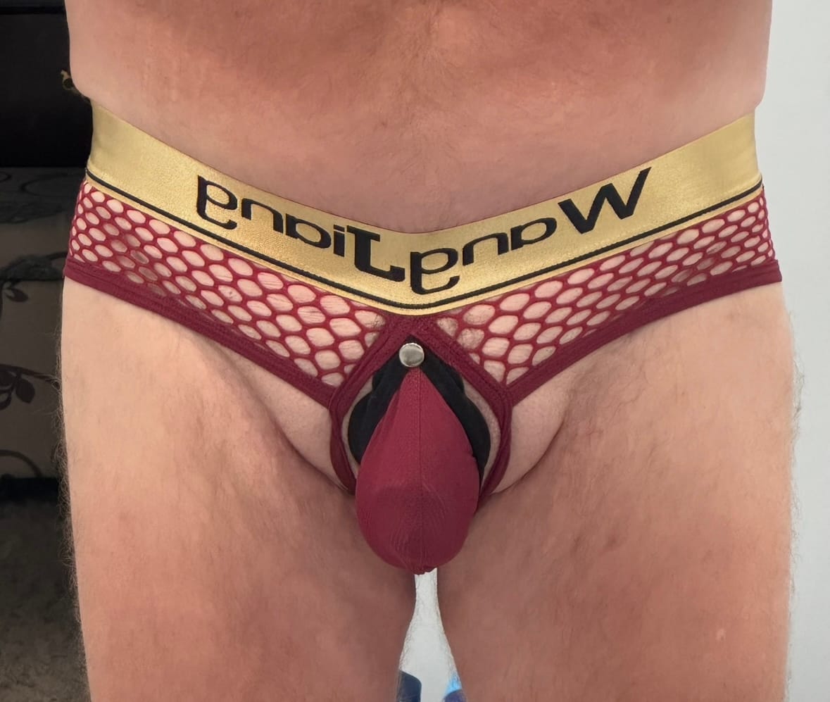 Customer photo review of Mens Sexy Mesh Breathable U Convex Pouch Briefs