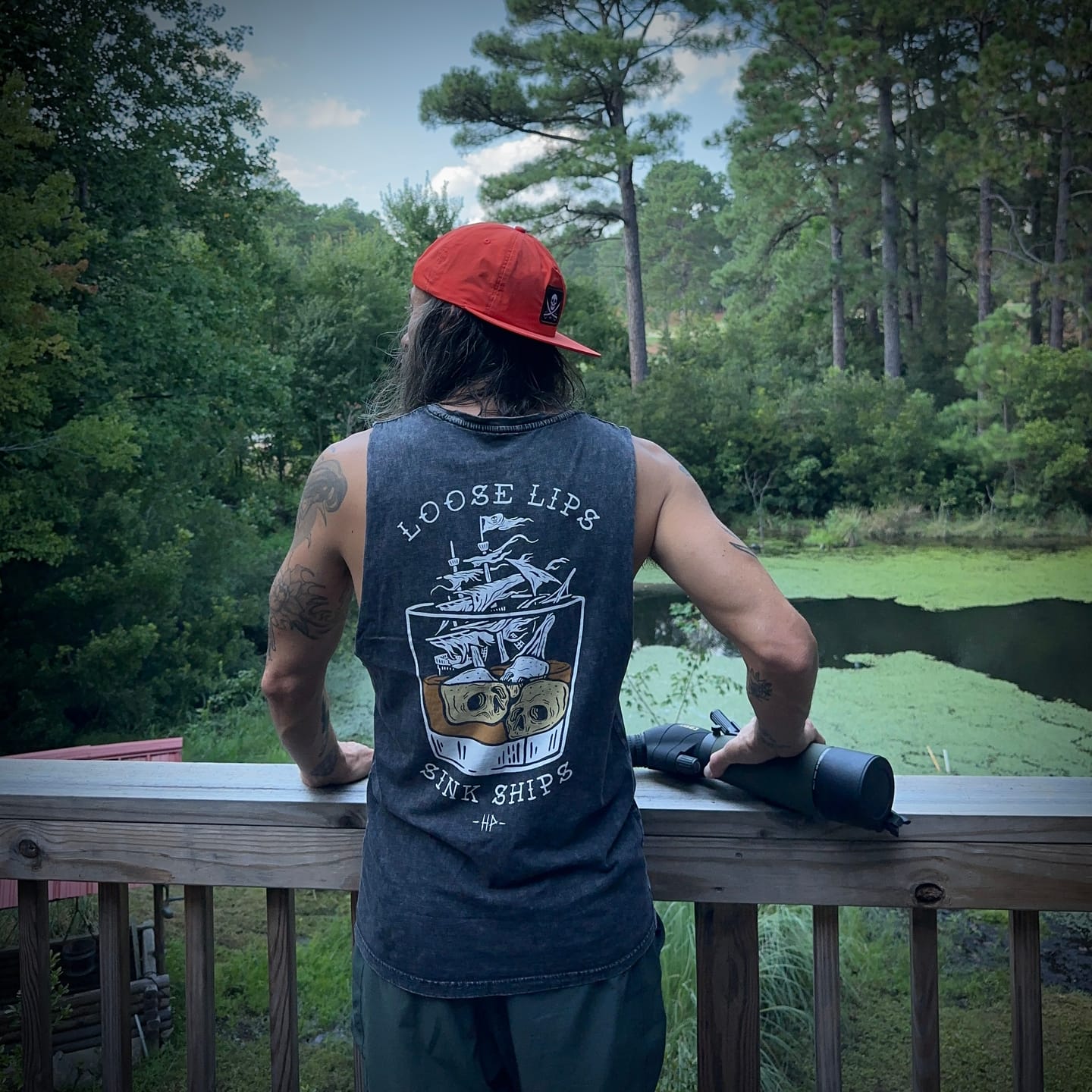 Customer photo review of Skulled Surf Hat