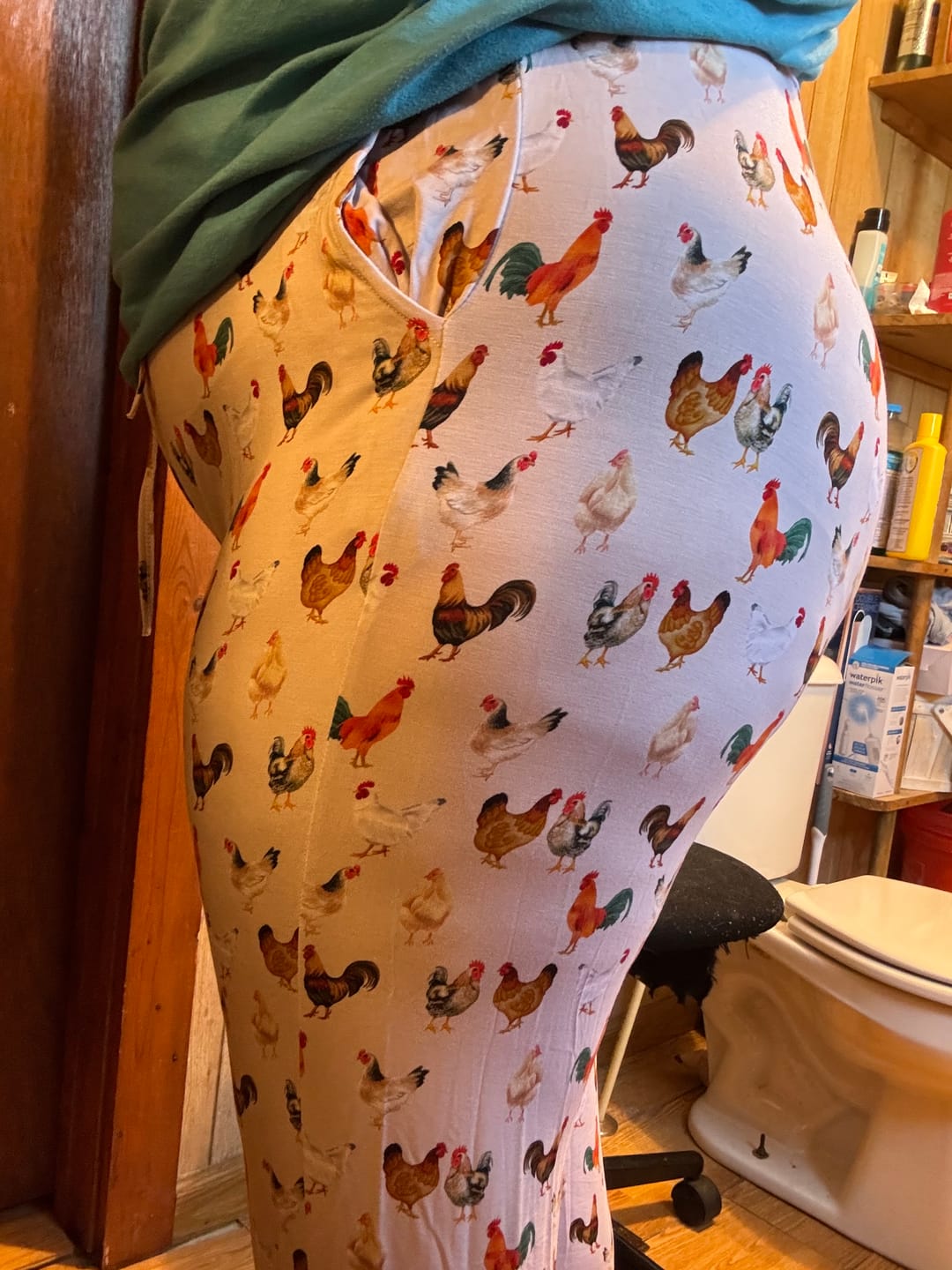 Customer photo review of Chicken Adult Bamboo Pajama Pants
