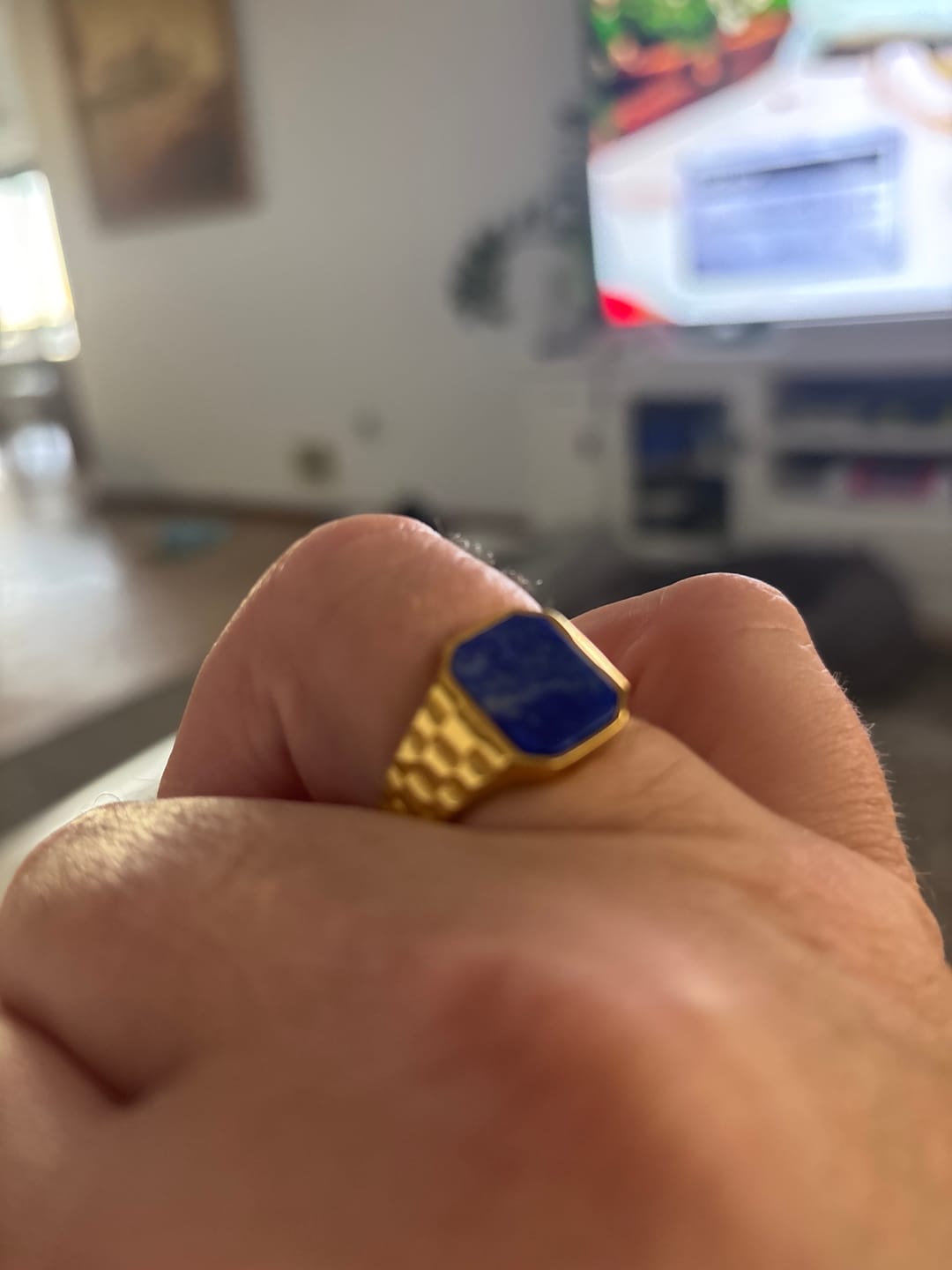 Customer photo review of Watch Blue Ring (Gold)