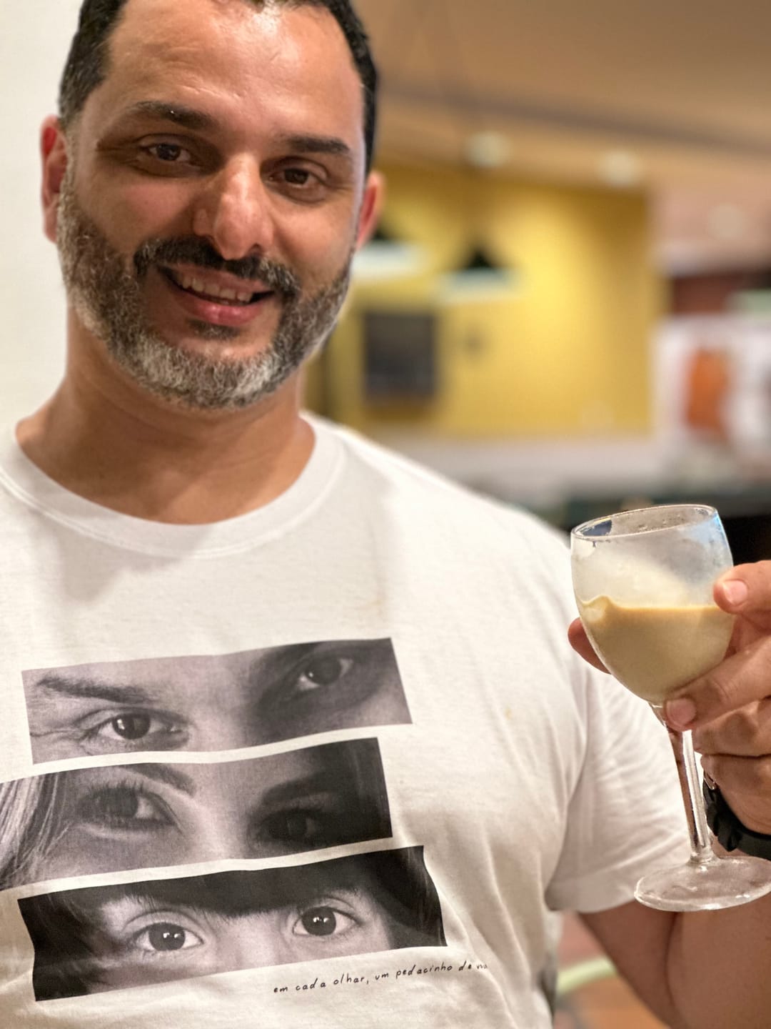 Customer photo review of Camiseta Personalizada DIA DOS PAIS - OLHARES DOS FILHOS - Algodão Peruano