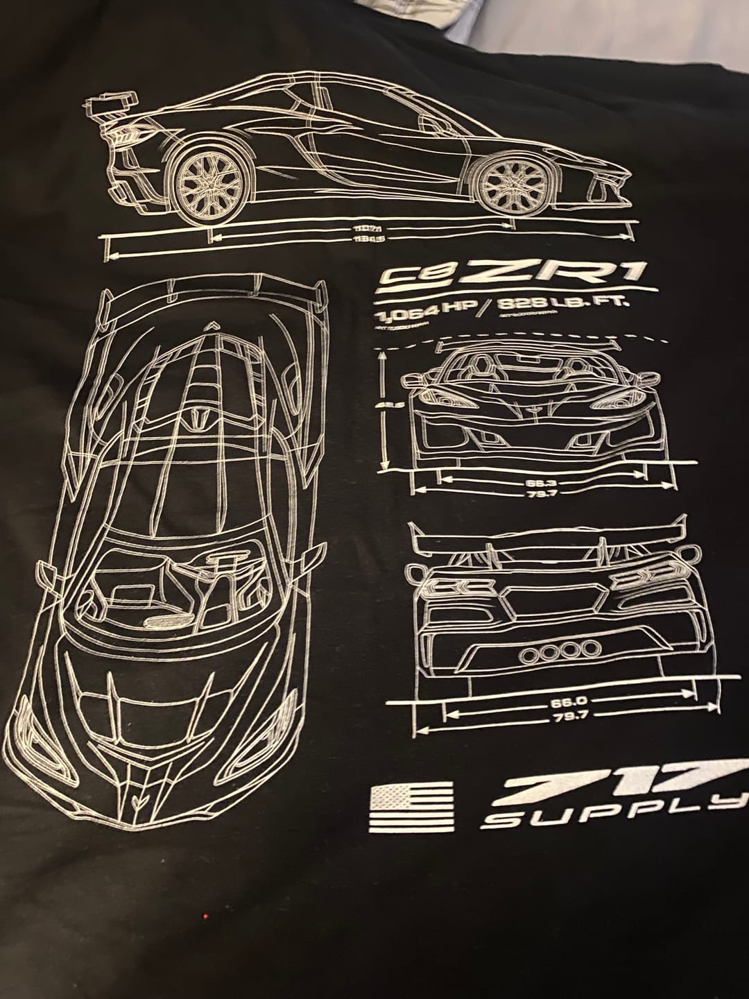 Customer photo review of C8ZR1 Blueprint Shirt