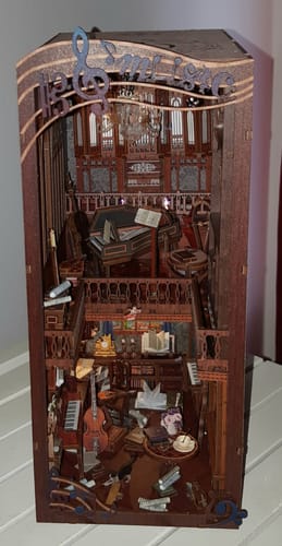 Customer photo review of Timeless Melody DIY Wooden Book Nook Shelf Insert