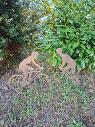 Customer photo review of Gartenstecker Radfahrer