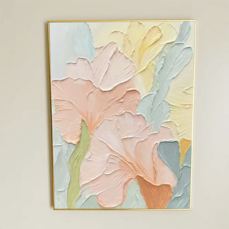 Customer photo review of Colorful Flower Textured Painting Canvas #FP041