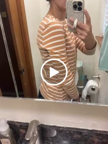 Customer video review of Striped Cotton Long Sleeve Tee