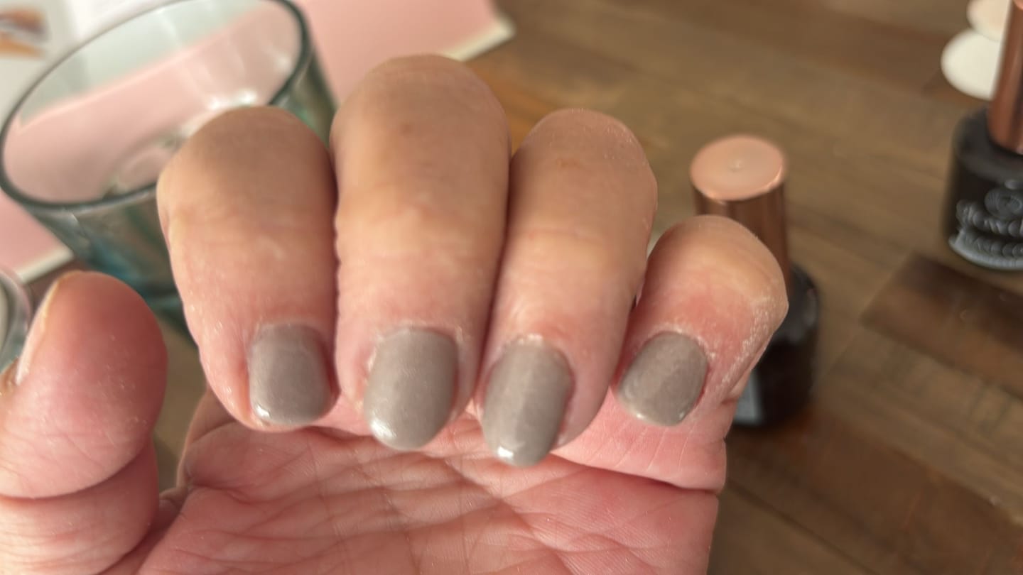 Customer photo review of Sunset Lover Dipping Powder