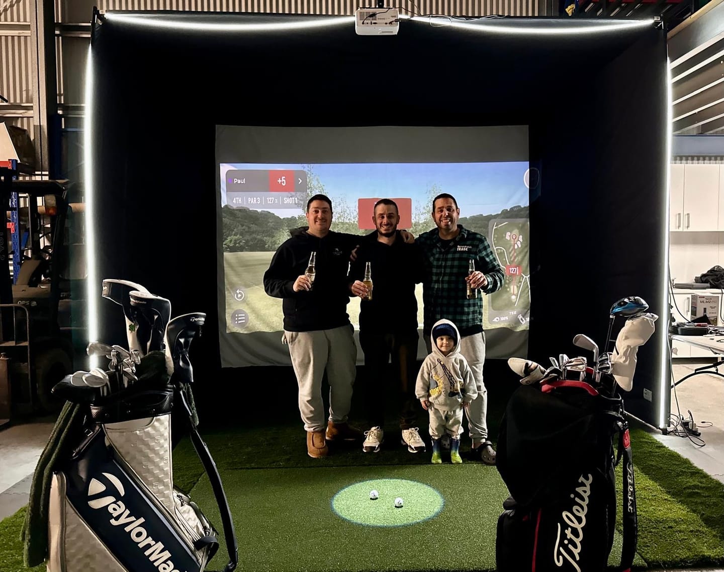 Customer photo review of Professional Golf Simulator Enclosure Bay - 24/7 Golf - HD Quality, Safe Play