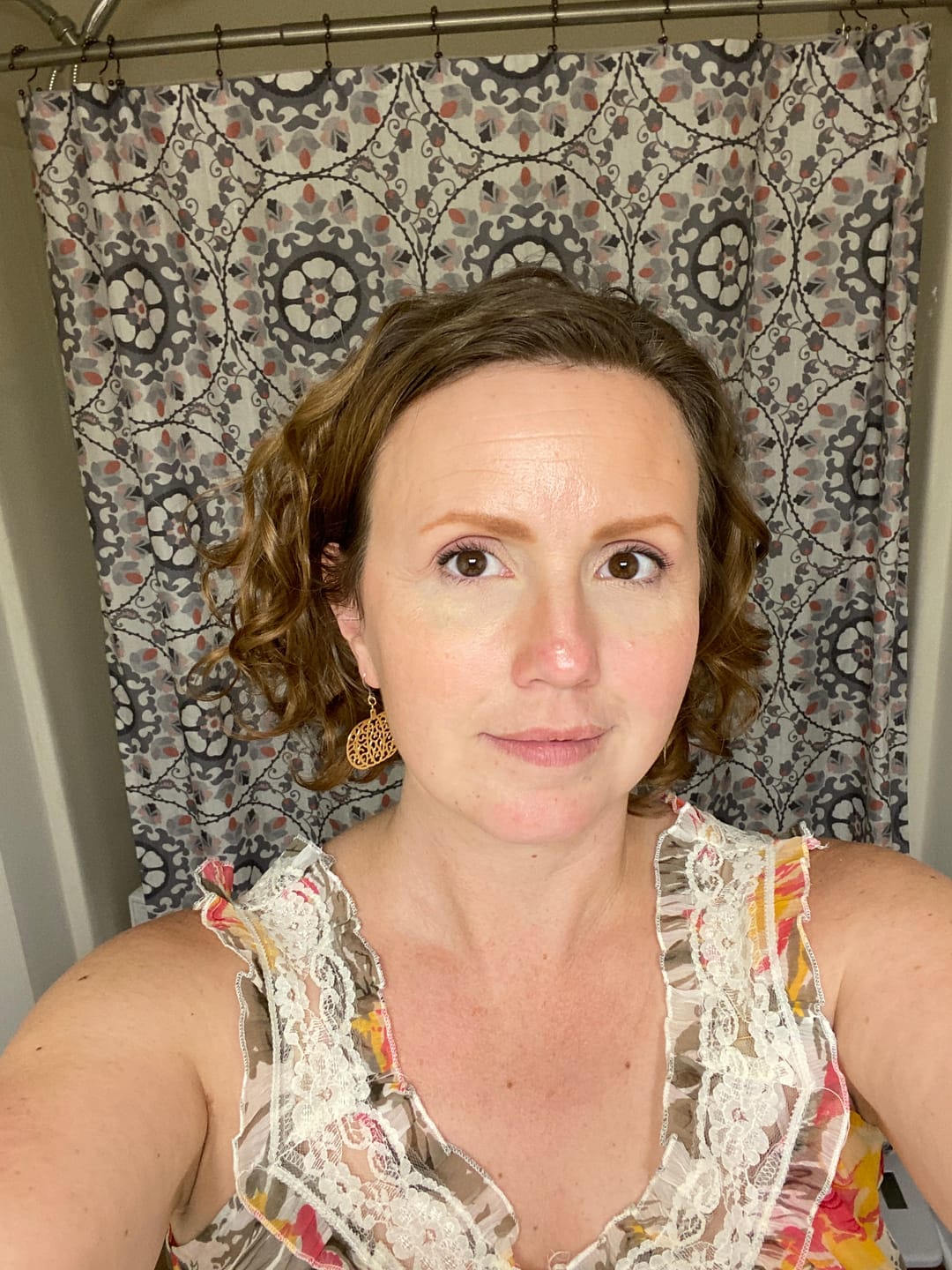 Customer photo review of Veiny Pumpkin Dangles Hypoallergenic Earrings for Sensitive Ears Made with Plastic Hooks