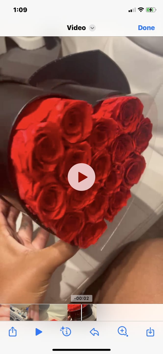Customer photo review of Heart Eternal Rose Bouquet