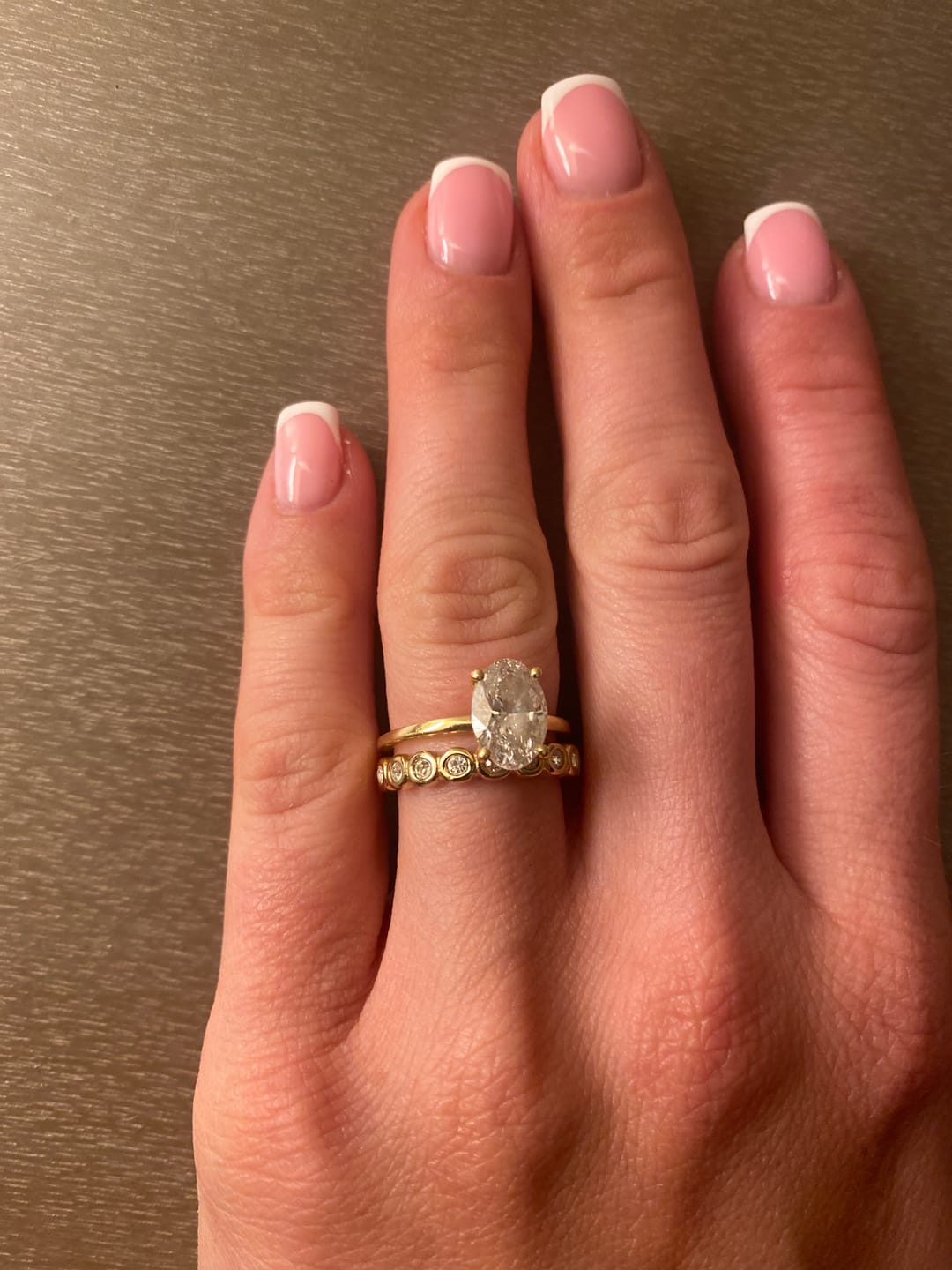Customer photo review of Bezel Tennis Ring