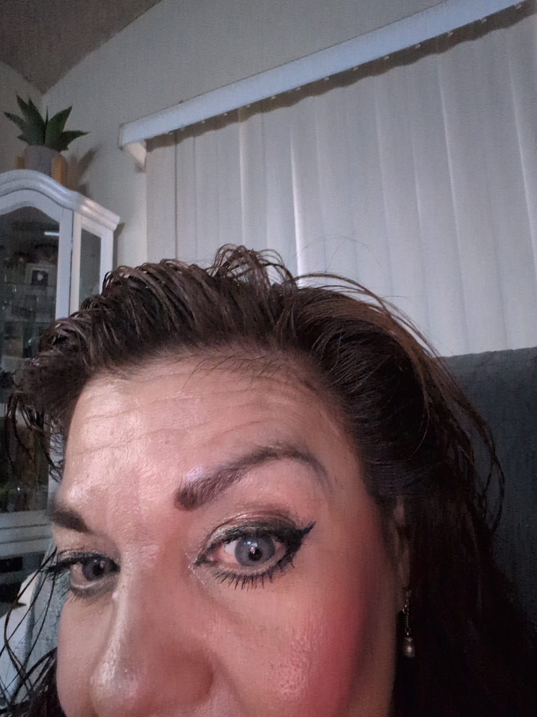 Customer photo review of Amazonia Icy Volcano Gray Prescription Colored Contact Lenses