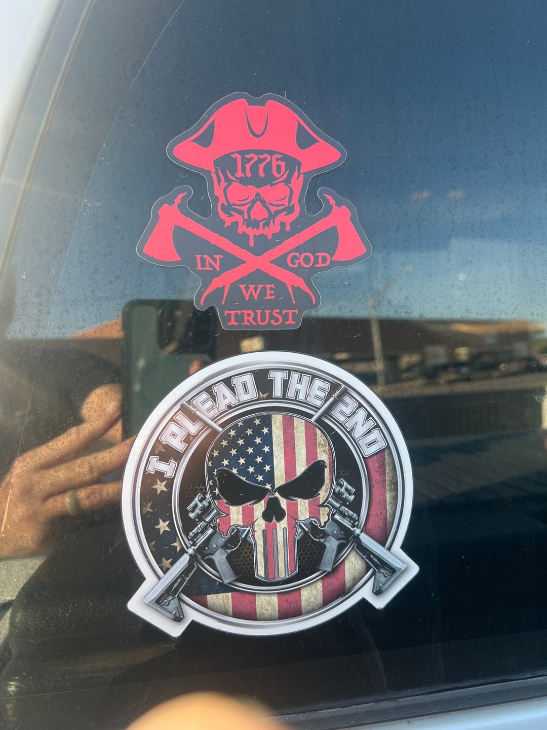 Customer photo review of In God We Trust 1776 Decal