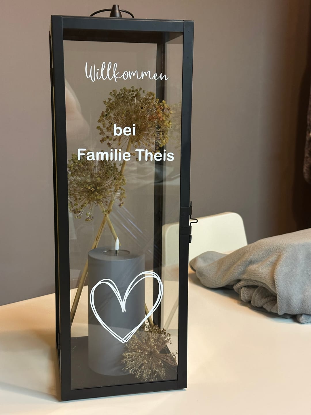 Customer photo review of Udendørs LED Bloklys Ø 10 x 20 cm Grå