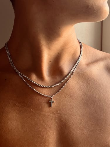 Customer photo review of ROPE CHAIN 3MM | Silver