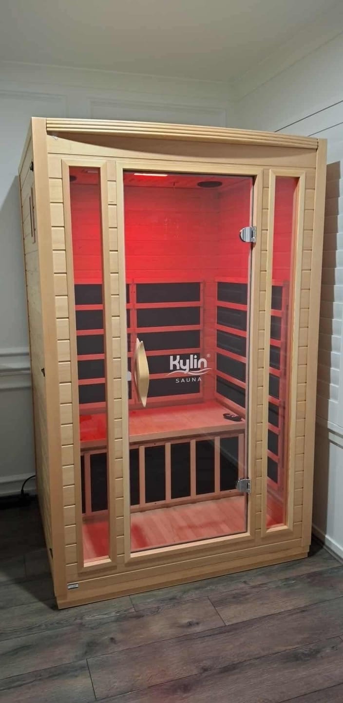 Customer photo review of Kylin Low EMF Premium Carbon Far Infrared Sauna 2 people - K8202
