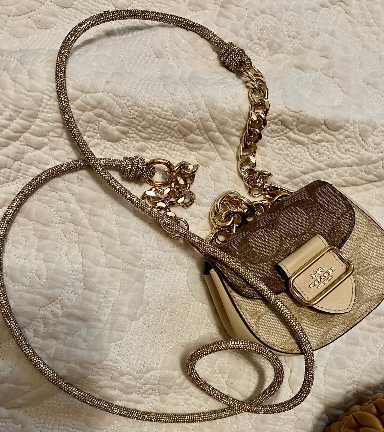 Customer photo review of SPIRAL Strap -  Phone / Purse - Champagne Bubbles