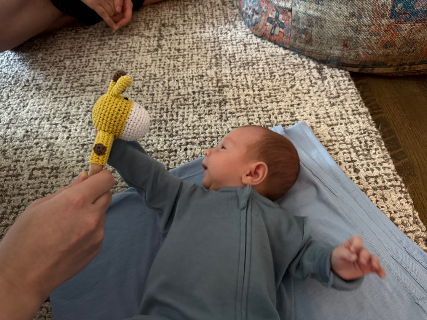 Customer photo review of Footie Pajamas, Merino Wool, Blue