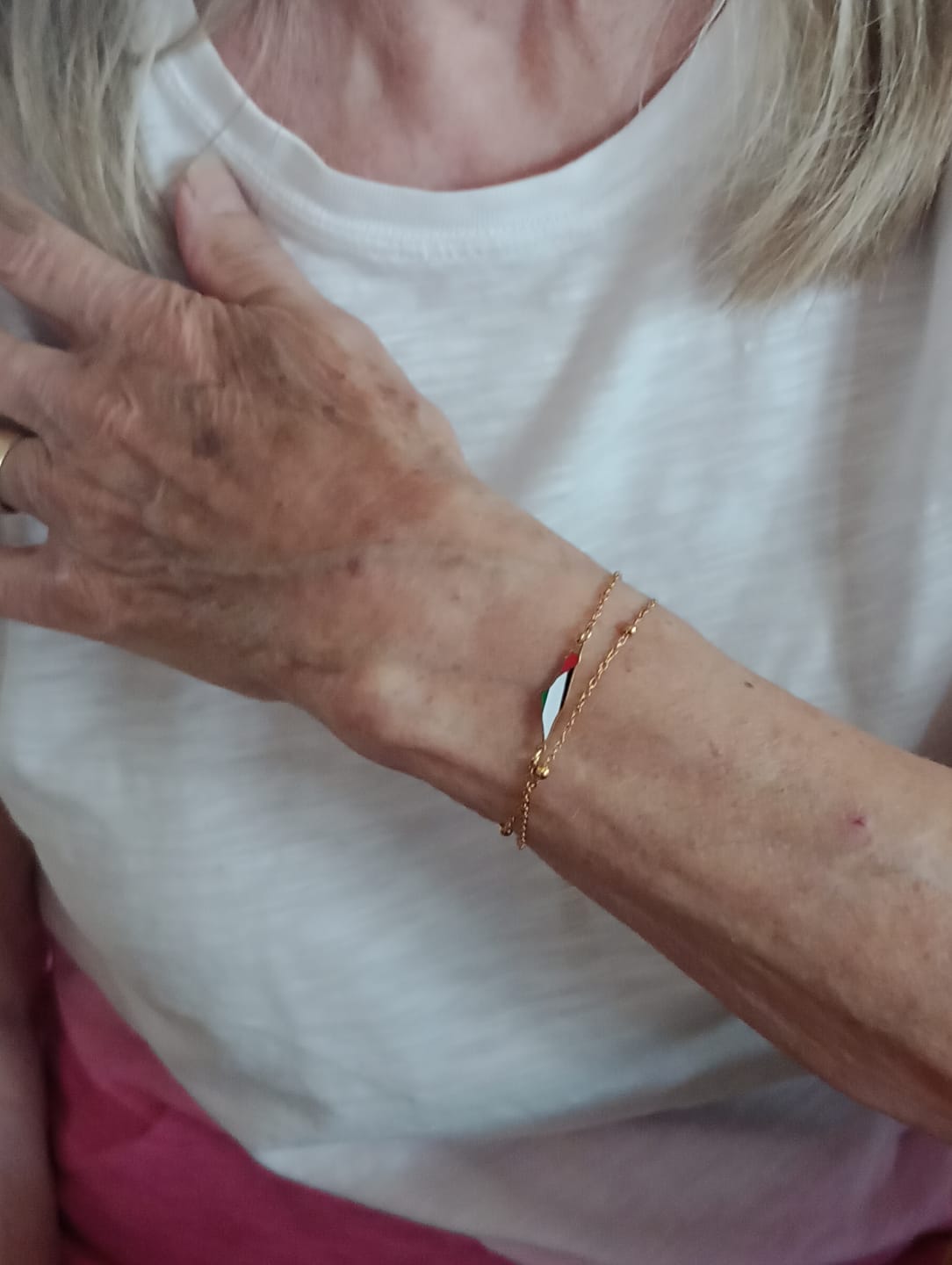 Customer photo review of Palestine Map Bracelet