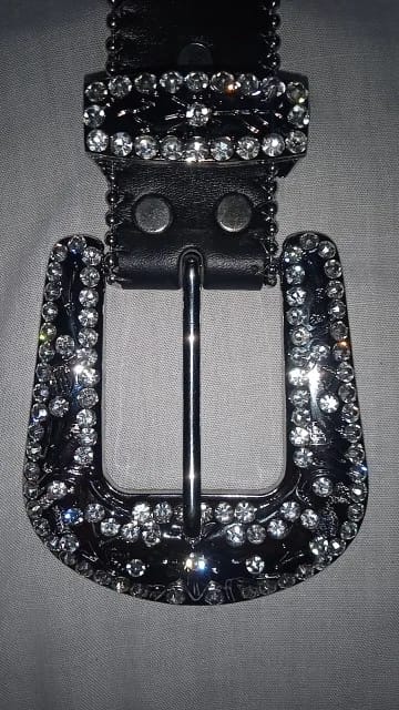 Customer photo review of Rhinestone Cross Belt