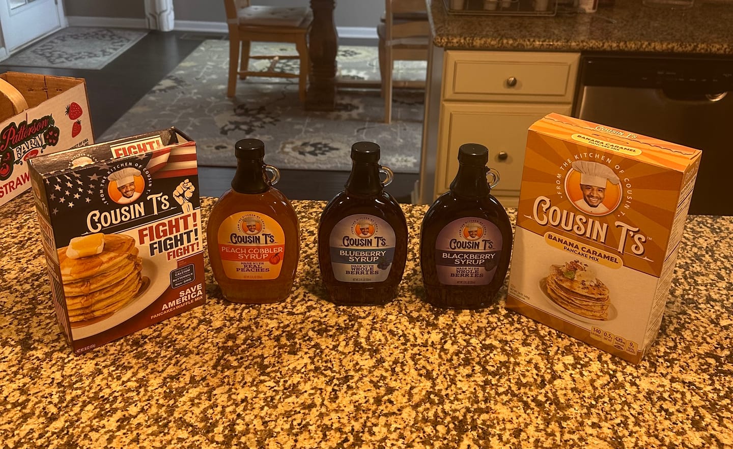 Customer photo review of Cousin T's Peach Cobbler Syrup