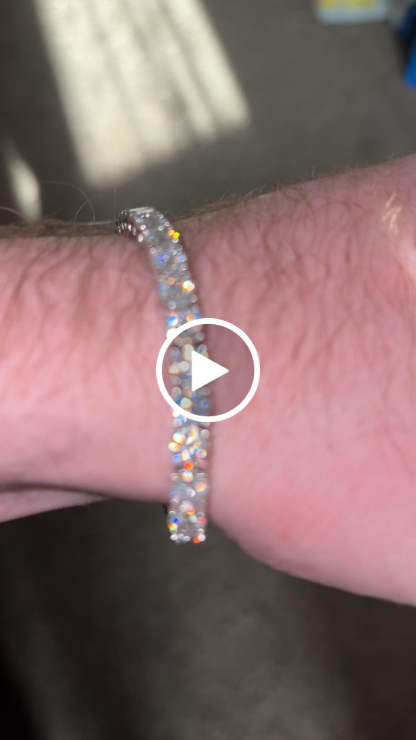 Customer video review of Moissanite Tennis Bracelet 14K Gold (ALL SIZES)