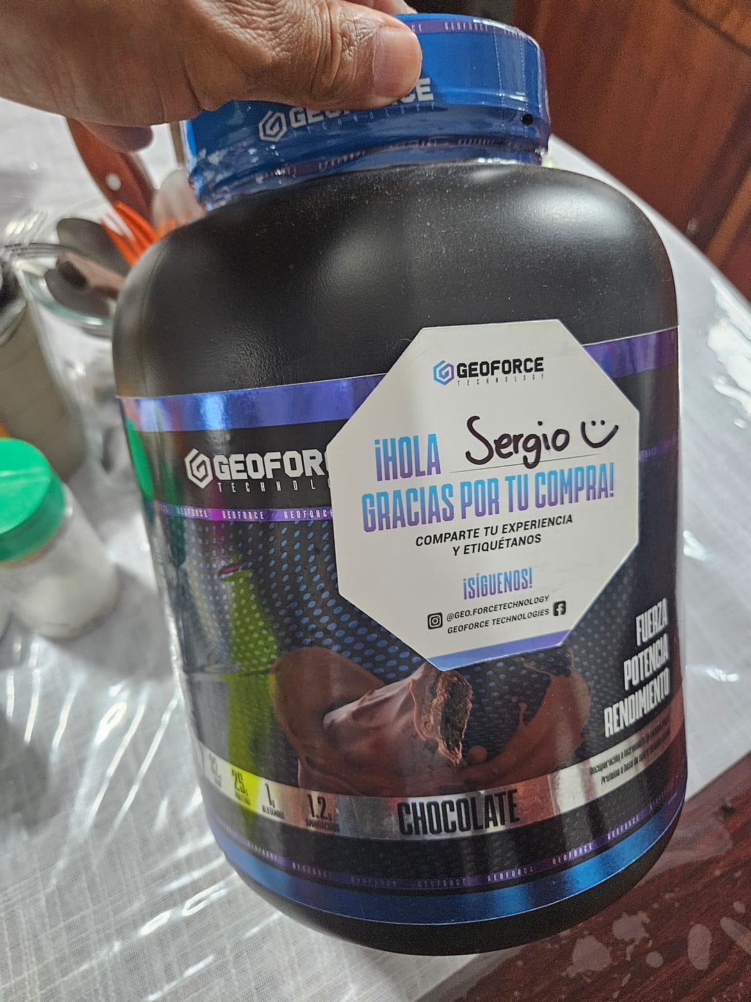 Customer photo review of ISO PROTEIN GEOFORCE 2.27 KG
