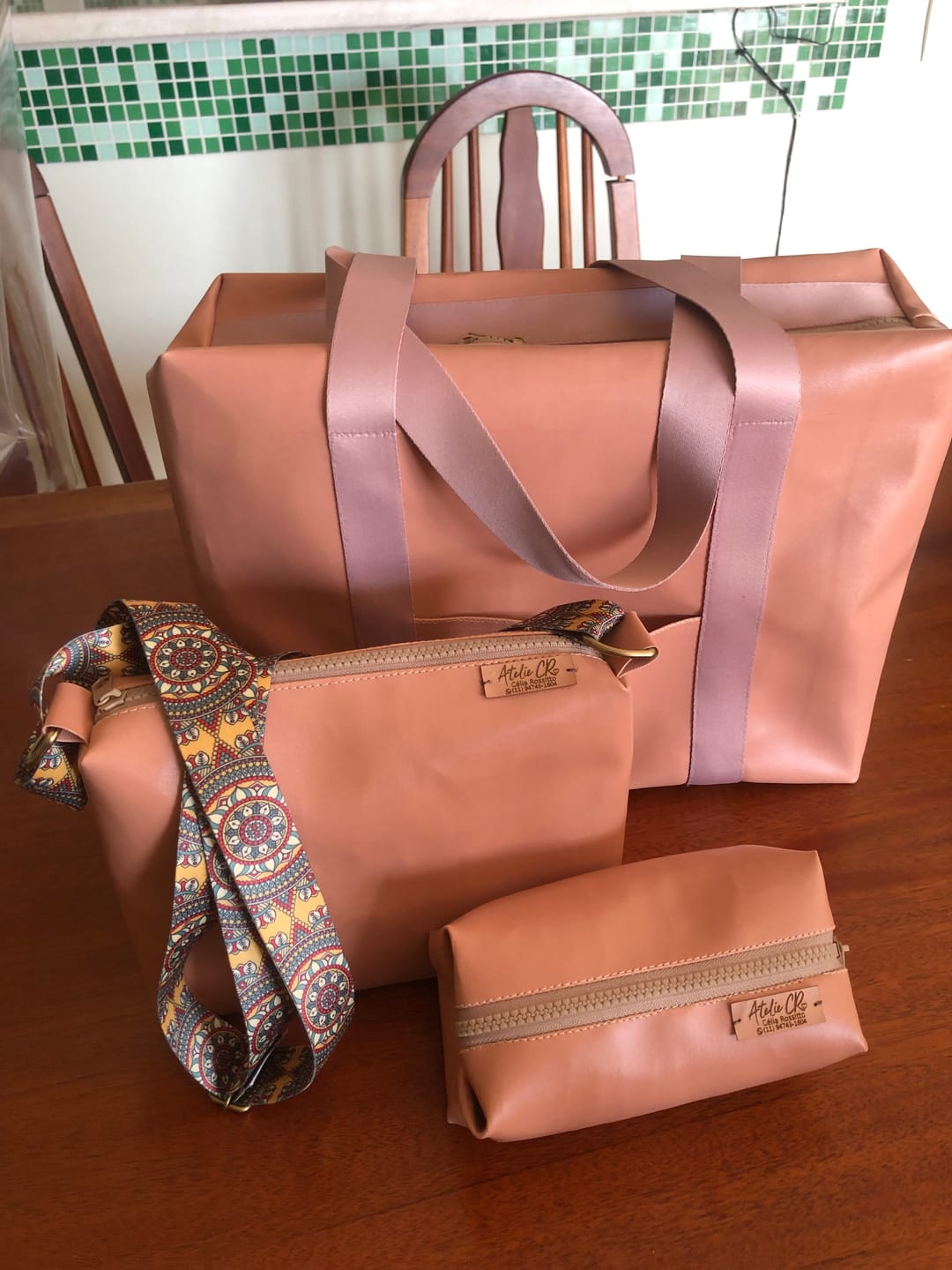 Customer photo review of PRADA 0,8MM COM FUNDO MALHA COR CARAMELO