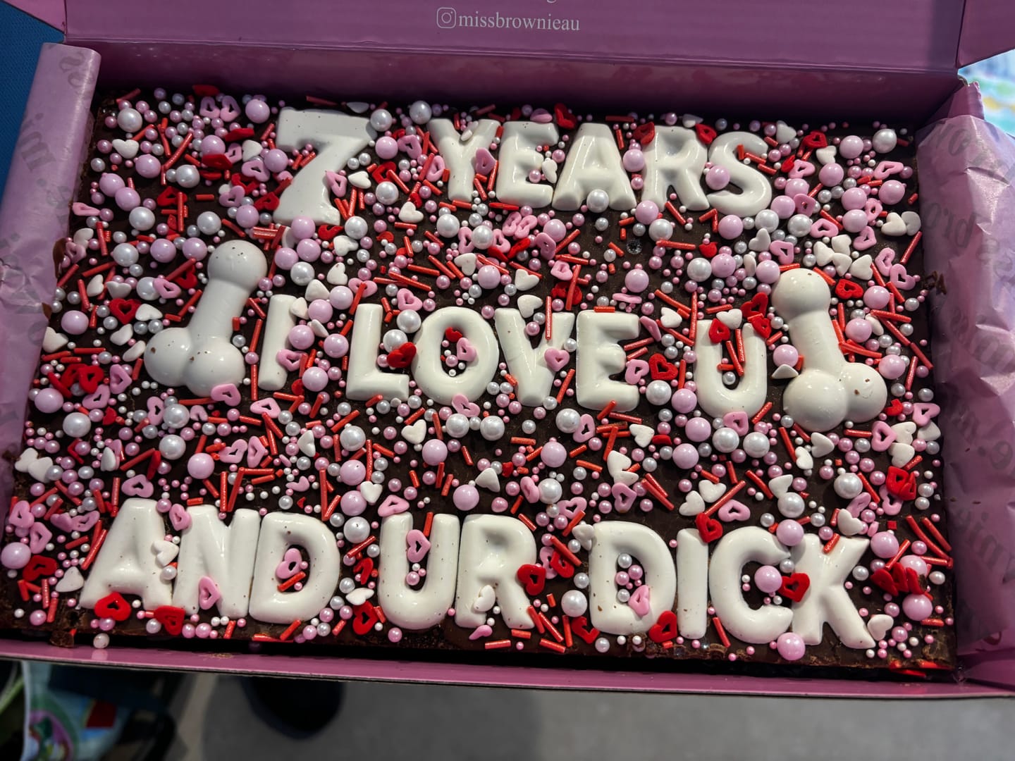 Customer photo review of Custom D!ck Brownie