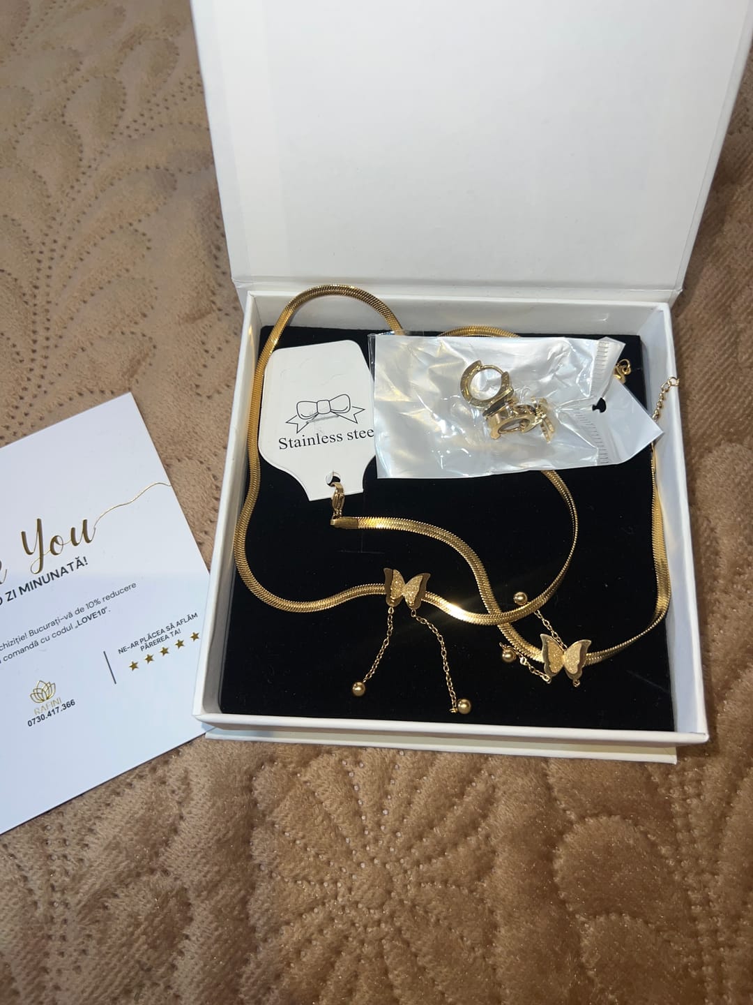 Customer photo review of Set Golden Butterfly