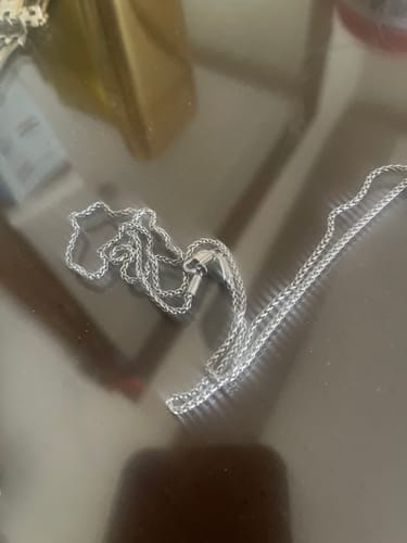 Customer photo review of 15mm 14K Gold/White Gold  Hoop Earrings with six Prong Set Drops Single CZ