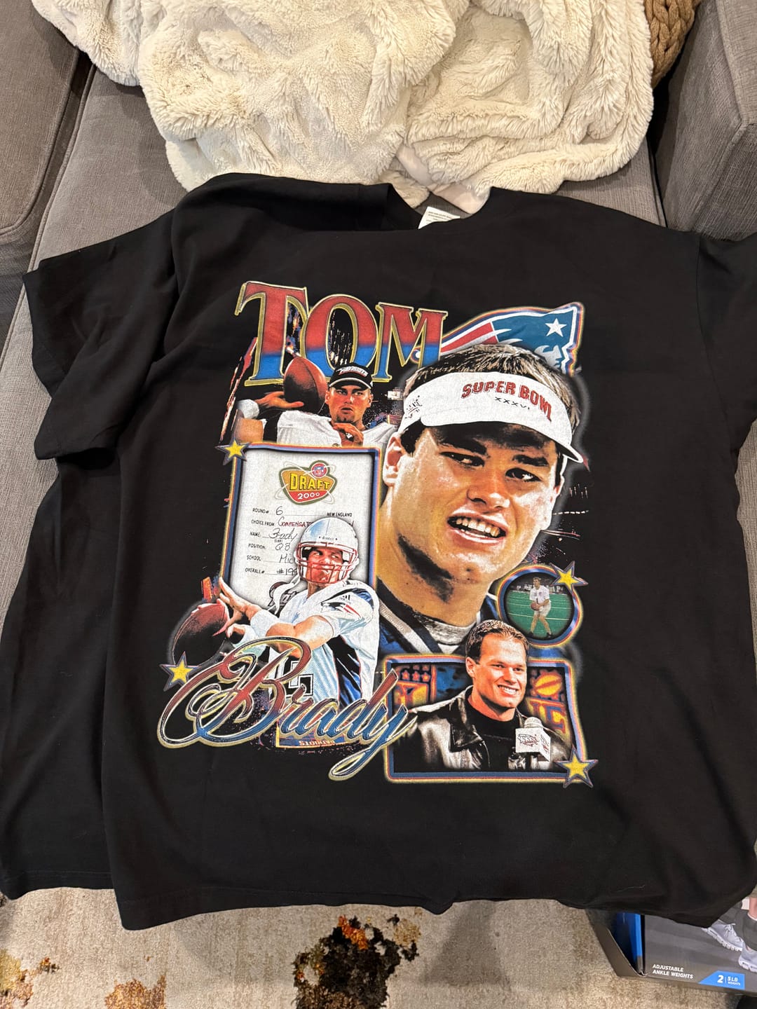 Customer photo review of Tom Brady "GOAT" Tee