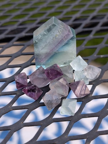 Customer photo review of Fluorite Octahedrons for Balance & Stress Reduction (Set of Six)