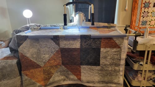 Customer photo review of Cutie Breeze Tabletop Quilting Frame