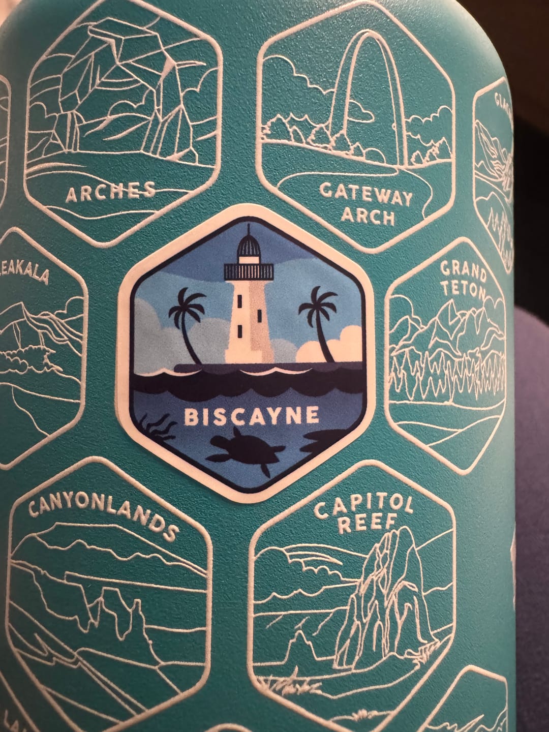 Customer photo review of Lets Wander™ National Parks Water Bottle + Stickers