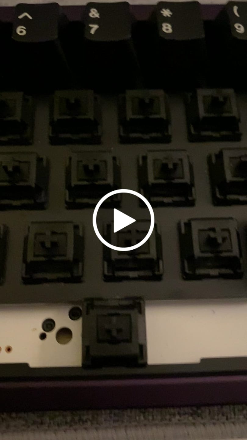 Customer video review of HMX K01 LIGHT TACTILE SWITCH FACTORY LUBED (10PCS)