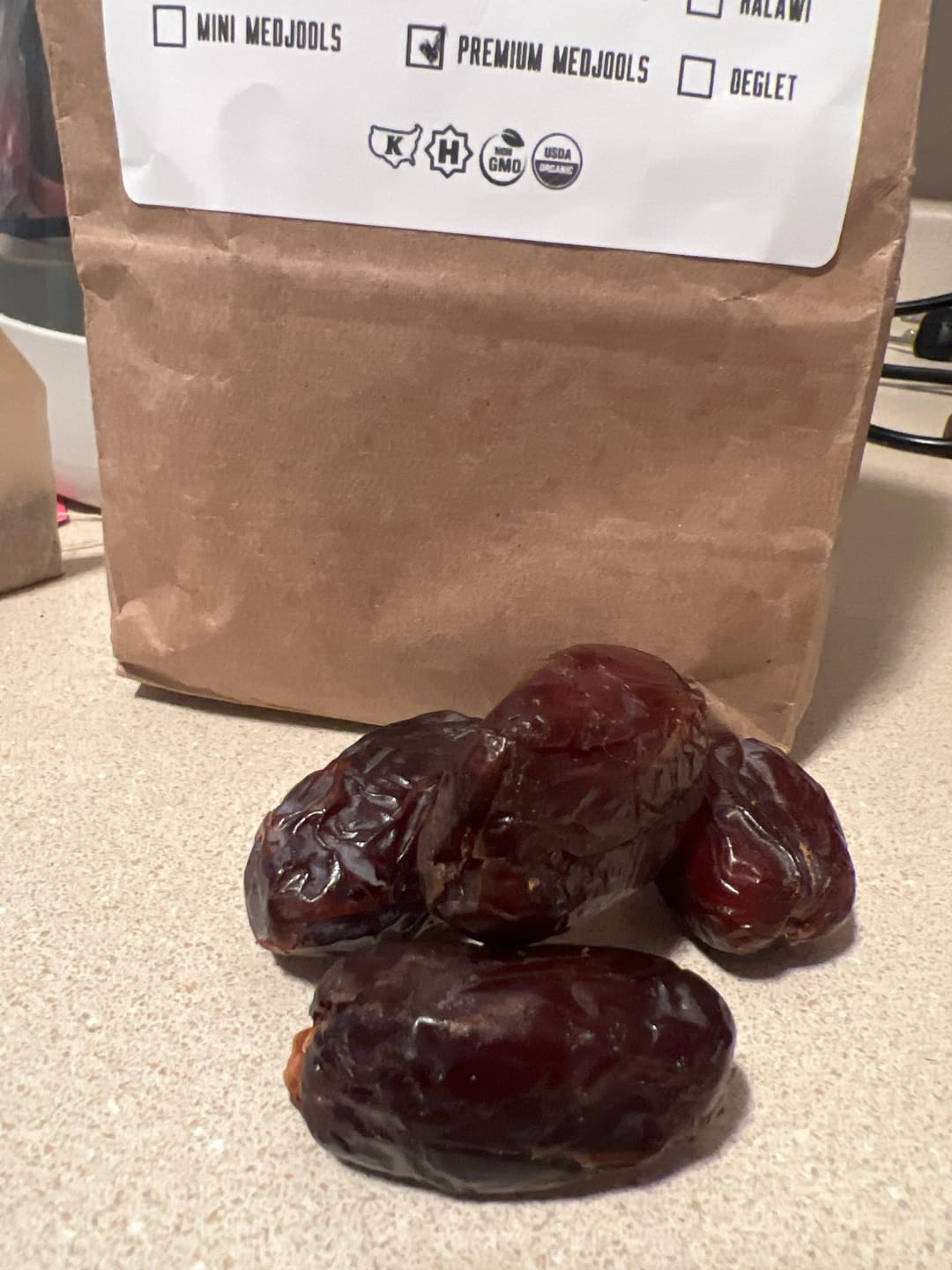 Customer photo review of Organic Premium Medjool Date Snack Packs