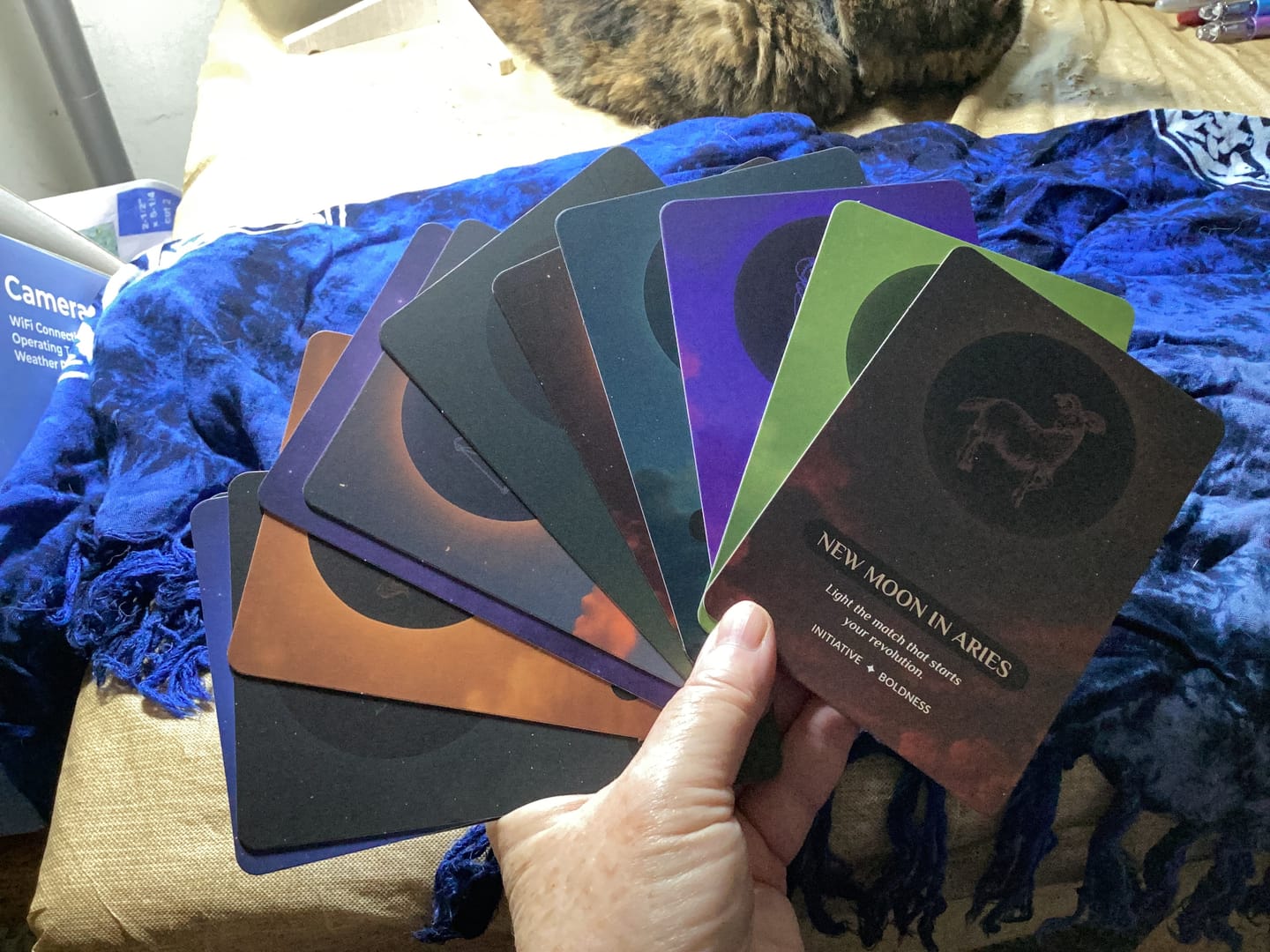 Customer photo review of Moon Oracle Deck: A Lunar Tool for Real Life