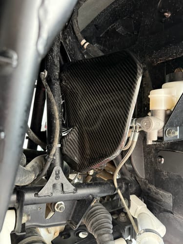 Customer photo review of RPM Pro XP Carbon Fiber Heat Deflector & Cab Cooling Panel