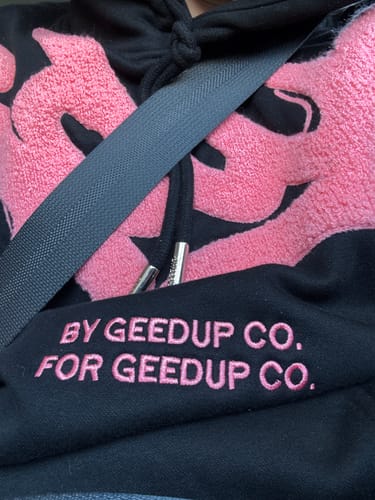 Customer photo review of Geedup Handstyle 'Peach' Hoodie