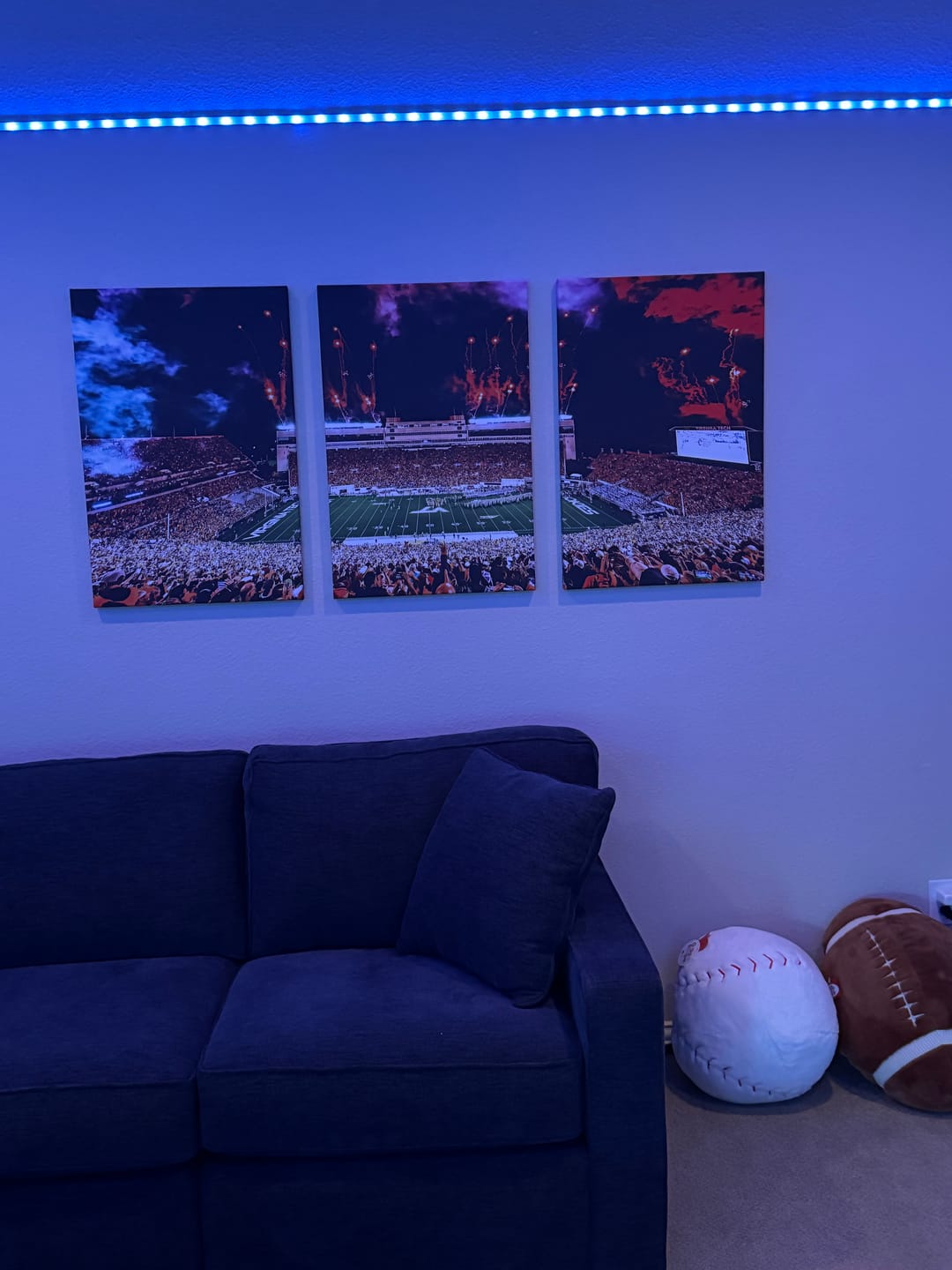 Customer photo review of Virginia Tech Hokies Football Team Print - Blacksburg Lane Stadium Wall Art Canvas Print